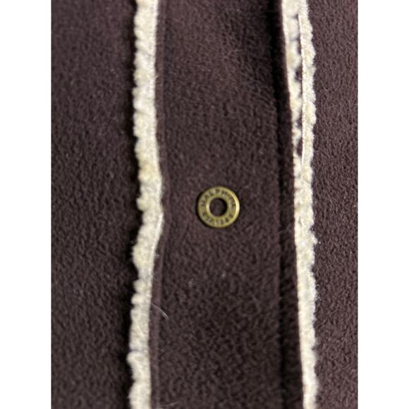 Vintage Ralph Lauren Faux Suede Sherpa Vest Brown Western Cabin Style Small - Picture 4 of 8